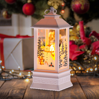 Светильник декоративный новогодний Снеговик,  теплый белый LED, h 20 см, 3*ААА, IP20
