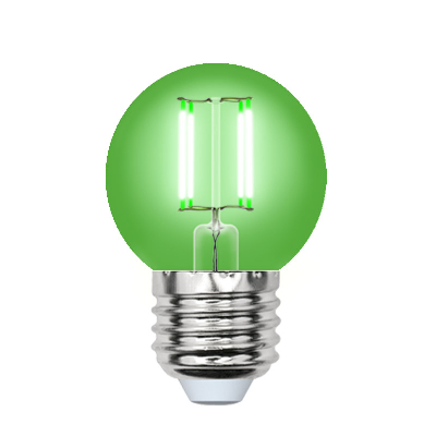 Лампа светодиодная декоративная цветная LED 5вт 200-250В шар 350Лм Е27 ЗЕЛЕНЫЙ Air color