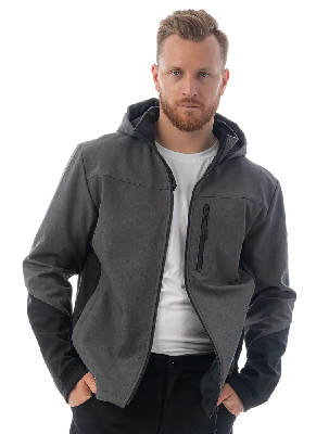 Куртка софтшелл Brodeks KS237, серый/черный (XL)