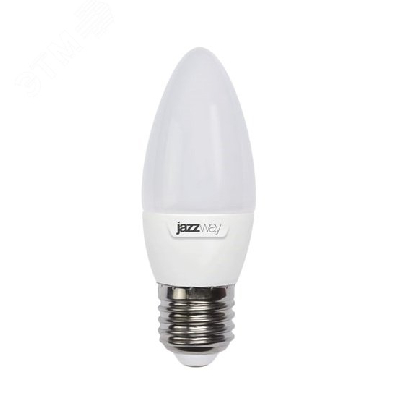 Лампа светодиодная LED 9w E27 4000K свеча Jazzway