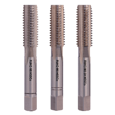 Метчик М 8.0х1.25 (Комплект 3шт) DIN352 HSSE 6h 56мм a=4.9