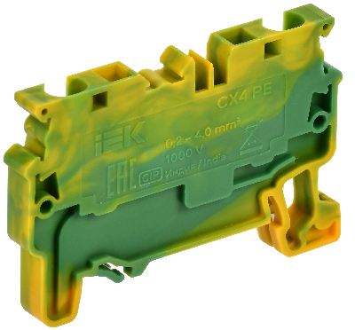ARMAFIX Клемма пружинная CX4 PE 4мм2 проходная заземляющая IEK