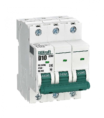 Автоматический выключатель ВА-103 3P 10А D 6кА новый