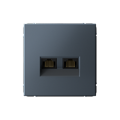ARTGALLERY РОЗЕТКА двойная компьютерная RJ45+RJ45, кат. 5е, механизм, ГРИФЕЛЬ