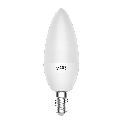 Лампа светодиодная LED 6 Вт 470 Лм 6500К холодная Е14 Свеча Elementary Gauss