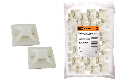 Площадка самоклеющаяся 20х20 под хомуты (100шт) TDM