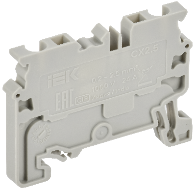 ARMAFIX Клемма пружинная CX2.5 2,5мм2 проходная серая IEK