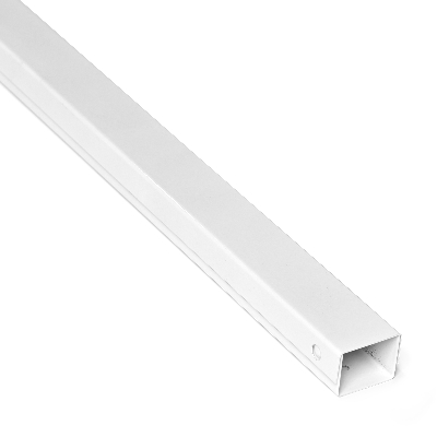 Кабель-канал 40x25 двойной замок, белый (40 м/уп)