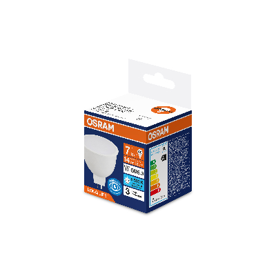 Лампа светодиодная 7 Вт 700Лм 6500К GU5.3 170-250В OSRAM LONG LIFE