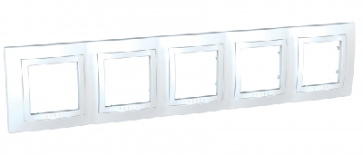 UNICA Рамка 5 постов  белая