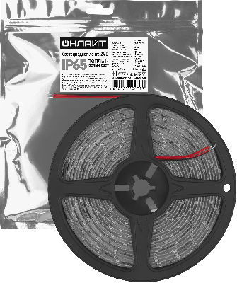 Лента светодиодная 14.4Вт/м 24В 3000К IP65 60 LED/м OLS-5050 5м