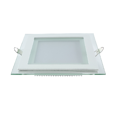 Светильник светодиодный ДВО 12 Вт 990 лм 4000К AC 220В IP20 квадрат 160х160х36мм монт разм 118х118мм Алюминий с декоративным стеклом Glass Gauss