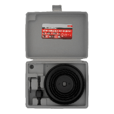 Набор кольцевых пил по дереву, 64-127 мм, 8 предм.