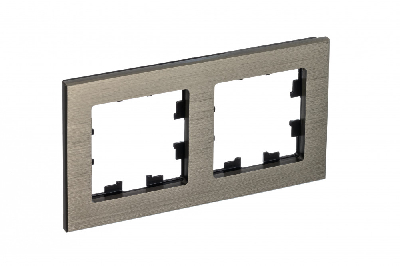 Рамка двухпостовая ATLASDESIGN NATURE, МЕТАЛЛ ЛАТУНЬ