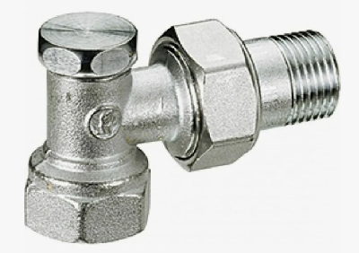 Угловой отсечной клапан 1/2', хромированный, отвод с герметичной прокладкой.