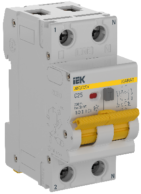 KARAT Выключатель автоматический дифференциального тока АВДТ32EM 1P C25 30мА тип AC IEK
