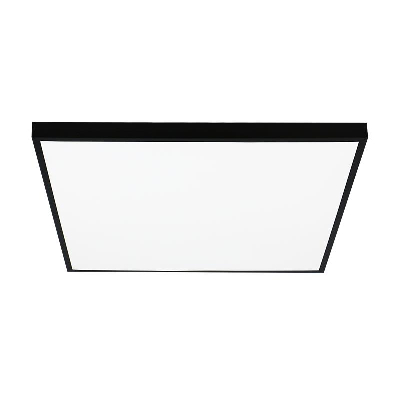 Светильник светодиодный ДВО-40w 588*588*25 4000K опаловый Грильято IP40 3800Лм черный JazzWay