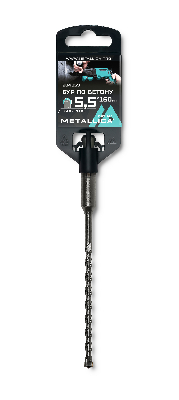 Бур по бетону SDS-plus 5,5х160/100 мм, напайка с центром, 2 спирали