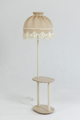 Светильник напольный НТБ 11-60-103 овал плэйн с абажуром Ретро карамель