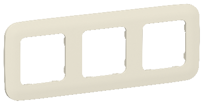 FLITE ARTISTIC Рамка 3-местная РУ-3-А-ФлСл сливочный IEK