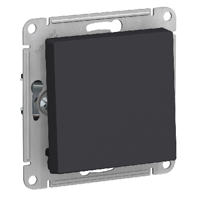 Выключатель одноклавишный ATLASDESIGN схема 1 10АХ механизм карбон