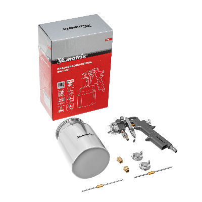 Краскораспылитель пневмат. с нижним бачком V=1,0 л, сопла диаметром 1.2, 1.5 и 1.8 мм