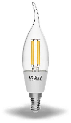 Лампа светодиодная умная LED 4.5 Вт 495 Лм 2700К E14 свеча на ветру диммируемая управление по Wi-Fi Smart Home Filament Gauss