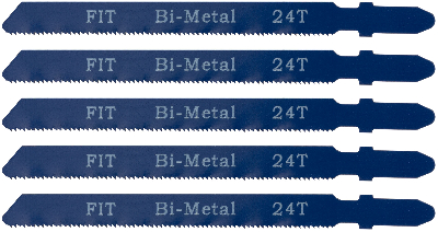 Полотна для э/лобзика по металлу Профи, европ.хвостовик, Bi-metal, 5 шт, 24 TPI