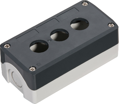 Пост кнопочный SALD03, 3 отверстия, серый