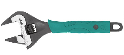 Ключ разводной ''Карат'', CrV, обточенные узкие губки, шкала, увелич.захват, прорезин.ручка 150 мм ( 34 мм )
