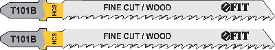 Полотна по дереву, HCS, шлифованные под свободным углом зубья, 100/74/2.5 мм (T101B), 2 шт