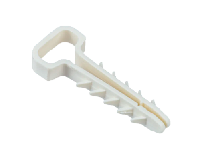 Дюбель-хомут для плоского кабеля белый PCD-F 05x08-45-100WH PA6.6 Jazzway (100 шт/уп) Jazzway