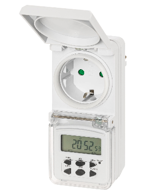 Таймер розеточный ТРЭ-02 1мин/7дн 10on/off 8А IP44 недельный защита от влаги TDM