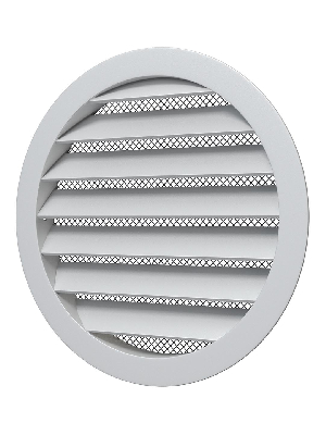 Решетка вентиляционная круглая D150 алюминиевая с фланцем D125
