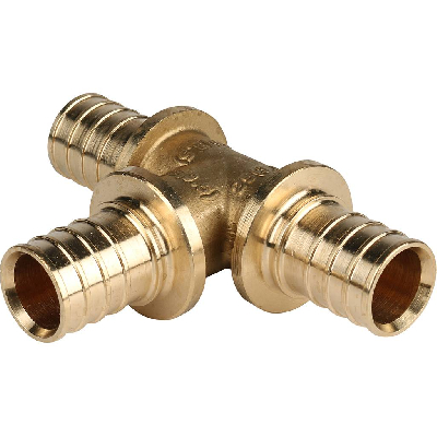 Тройник 25 равносторонний, аксиальный, латунь