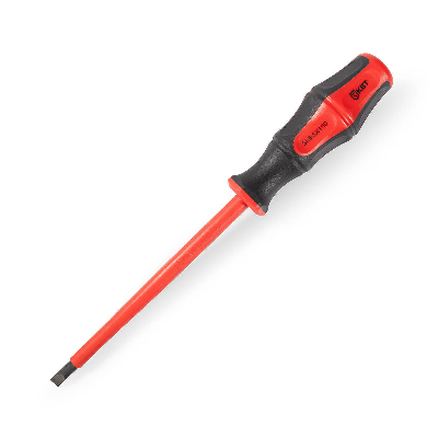 Отвертка диэлектрическая шлицевая SL6.5х150 серия ПРОФИ для работ под напряжением до 1000 В