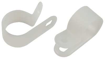 Скоба кабельная нейлоновая под винт 5 мм NO-225-289 белая 10 шт