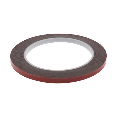 Двухсторонний скотч, серый, на HBA акриловой основе, 6 мм, ролик 5 м