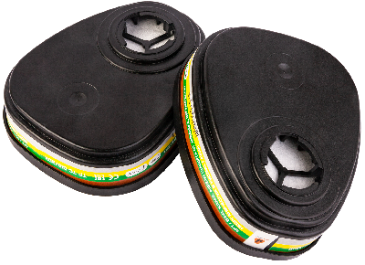 Фильтр противогазовый Jeta Safety для защиты от органических, неорганических, кислых газов и аммиака класса A1B1E1K1, в упаковке 2 шт