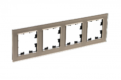 Рамка четырехпостовая ATLASDESIGN NATURE, СТЕКЛО ШАМПАНЬ