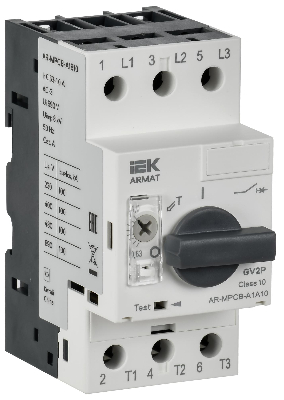 Автоматический выключатель защиты двигателя ARMAT A1 GV2P 0,63-1А IEK