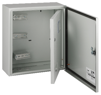 Корпус металлический навесной SIMPLE ЩУ-3-1-1м 2-х дверный (445х400х155)герм замок IP54 У2 серый