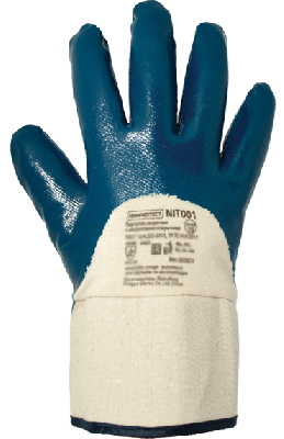 Перчатки защитные на х/б основе с частичным нитриловым покрытием с крагой ArmProtect NIT001 р.10