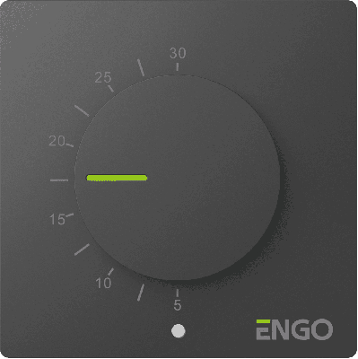 Терморегулятор непрограммируемый, 230 В, черный накладной