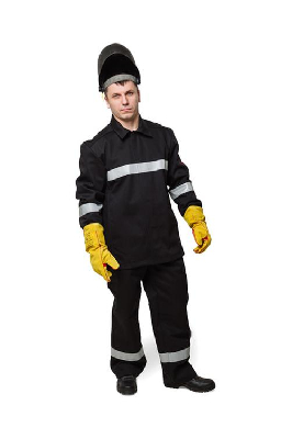 Костюм сварщика мужской летний КСв 130W 1 класс защиты, р. 104-108/170-176