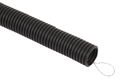 Труба гофрированная FRHF GOFR-50-20-FRHF черная безгалогенная трудногорючая d50 с зондом 20м