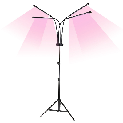 Светильник для растений ULT-P32-60W/SPLE/TM/40 IP40 BLACK QUAD светодиодный с таймером на штативе Спектр для фотосинтеза TM