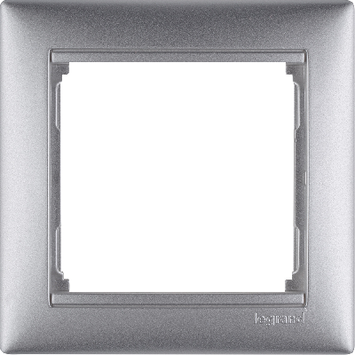 VALENA Рамка 1 пост горизонтальная алюминий