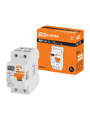 Устройство защитного отключения ВД1-63 двухполюсное 40А 30мА