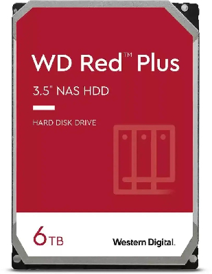 Жесткий диск 6TB Red Plus 3.5'', SATAIII, 5400 об/мин, 256 МБ